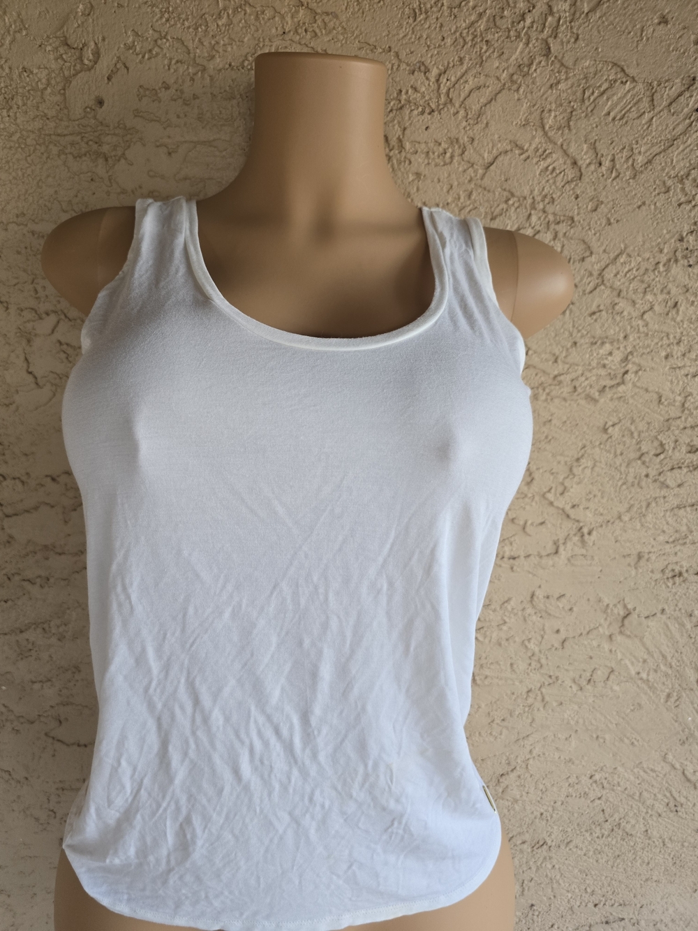 Calvin Klein White Scoop Neck Tank Top